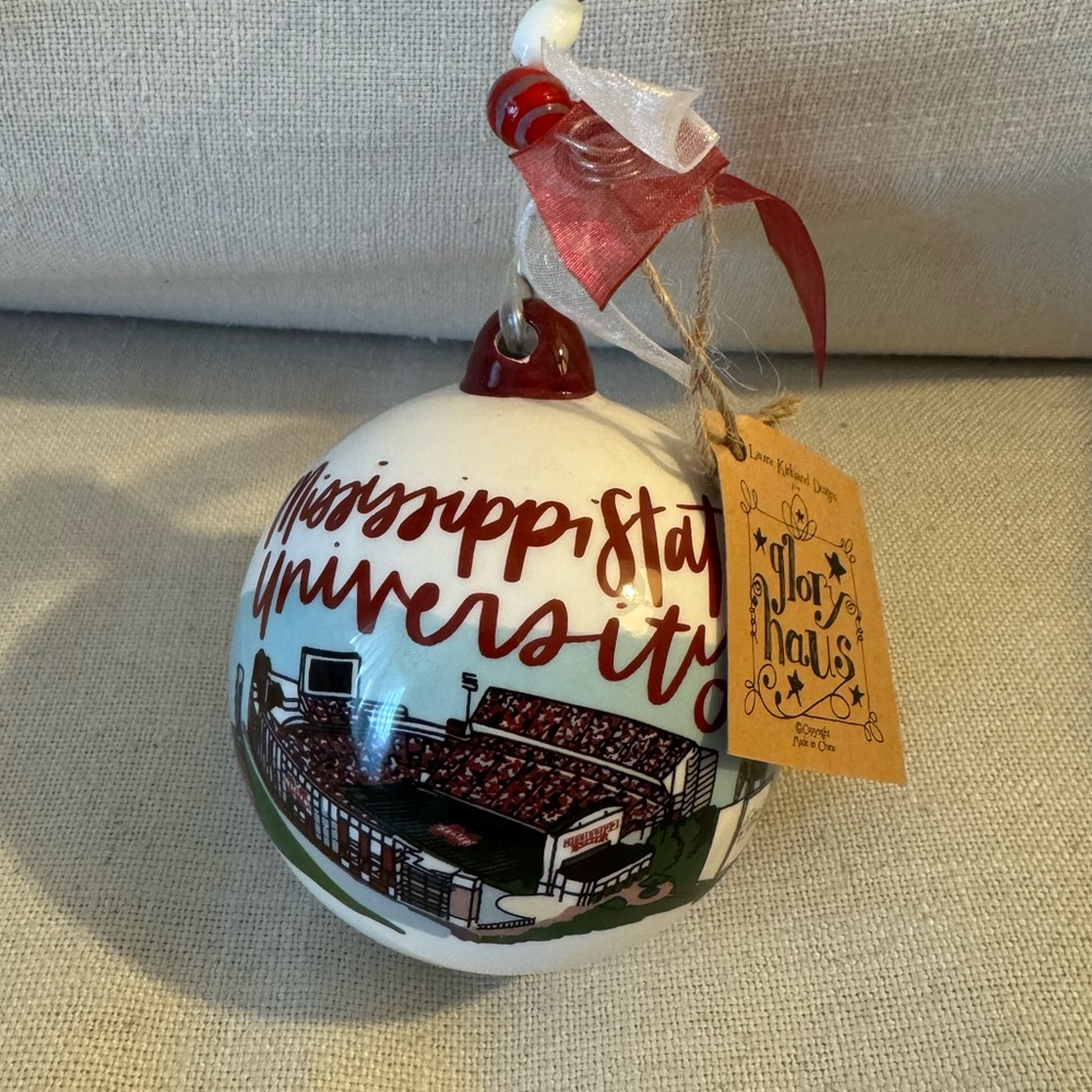 Mississippi State Landmark Ball Ornament by Glory Haus (Laura Kirkland Designs)